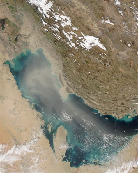 Dust Over The Persian Gulf Natural Hazards