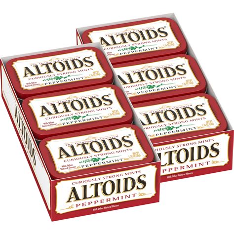 Altoids Classic Peppermint Breath Mints Tins176 Oz 12 Pack