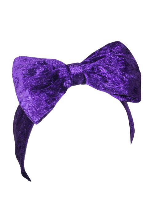 Purple Velvet Bow Headband Purple Bow Headband Velvet Etsy