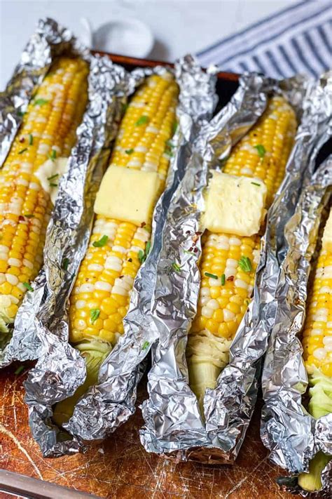 Sweet Grilled Corn On The Cob Foil Packets Recipe Grilled Corn Corn Recipes Side Dishes