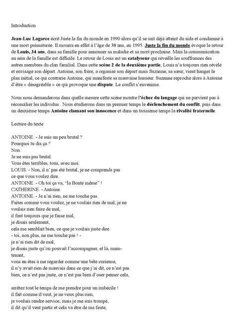 Intro Dissertation Juste La Fin Du Monde - Communauté MCMS™.