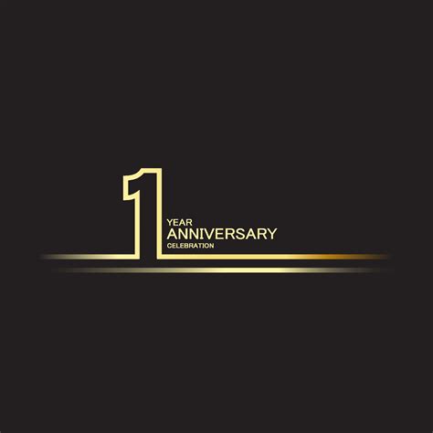 1 Year Anniversary Vector Template Design Illustration 2100208 Vector