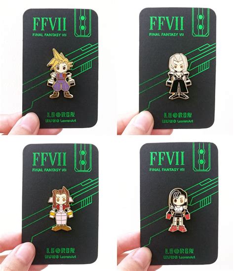 Final Fantasy Vii Remake Ff7r Polygon Hard Enamel Pin Etsy Uk