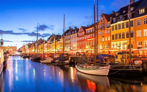 Download Boat River Denmark City Man Made Copenhagen Hd Wallpaper