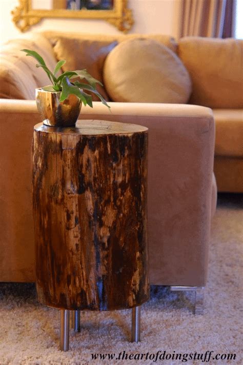 ☯ a versatile piece, perfect for use as a side table or stool, bedroom night stand or end table, bath shelves or. Elegant Nest: DIY...Tree Stump Table