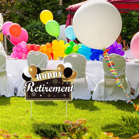 Happy Retirement Sign And Flair Gold Yard Cards F357hs Agrohortipb