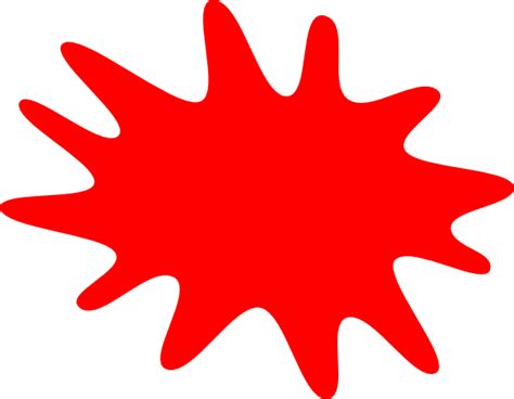 Red Paint Splat Clip Art At Clker Com Vector Clip Art Online Royalty Free Public Domain