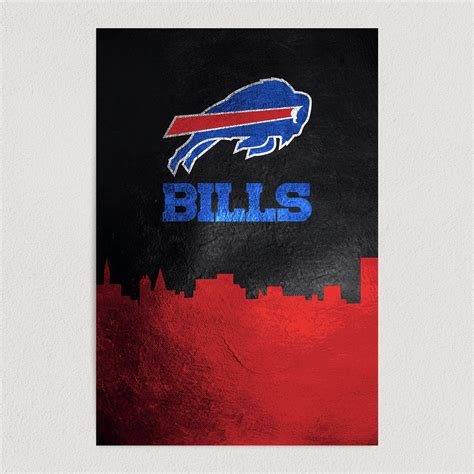 Buffalo Bills Skyline Art Print Poster X Wall Art Buy Now