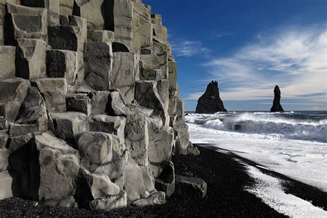 Basalt Columns At Reynisdrangar Landscapes Iceland Europe