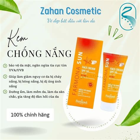 Kem Chống Nắng Farmona Sun Face Cream Spf50 Oil Free 50ml Zahan Clinic