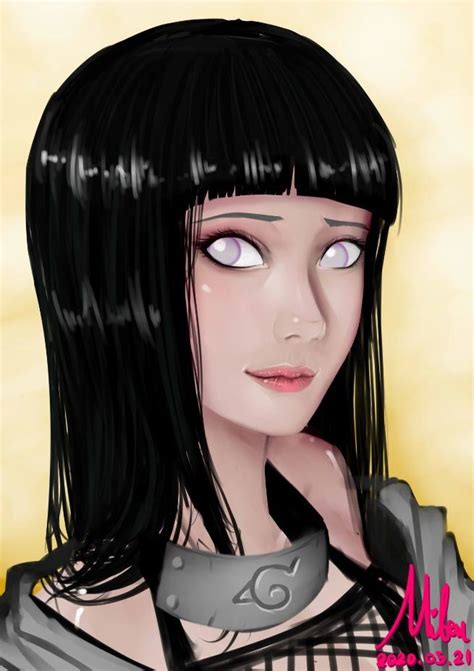 Mifenami Hyuuga Hinata Naruto Naruto Series 1girl Black Hair