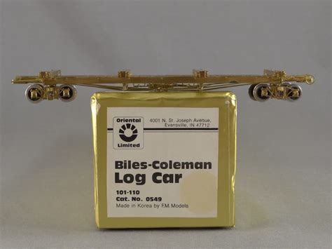 Hon Brass Oriental Biles Coleman Log Car Brasstrains Com