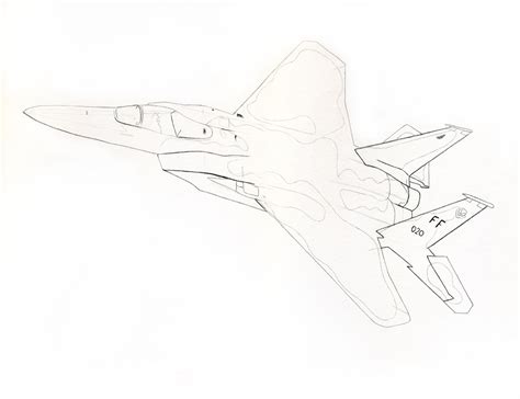 F 15 Line Drawing On Behance