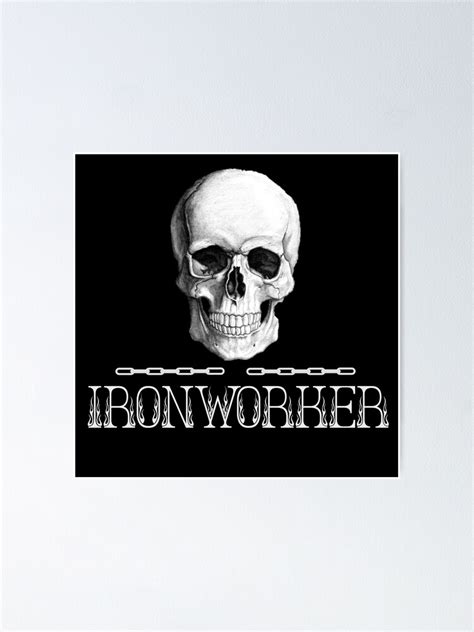 Ironworker Skull Poster For Sale By Askartongs Redbubble
