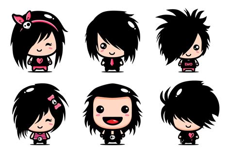 Cute Emo Vector Character Design Graphic By Jonnyleaf Creative Fabrica