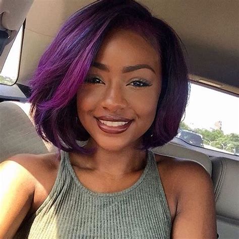 1b Purple Short Bob Wig Full Lace Andglueless Lace Front Wig Ombre Bob