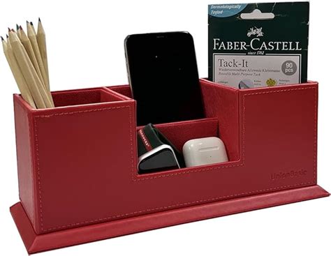 Unionbasic Desk Organizer Desktop Caddy Leather Multi