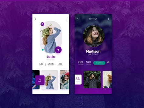 Social Media App User Profile Page Search By Muzli