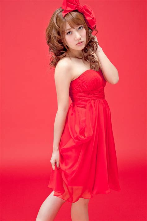 Sexiest Dancing Minami Takahashi Japanese Sexy Idol Sexy Red Robe Fashion Photo Shoot In Red Room