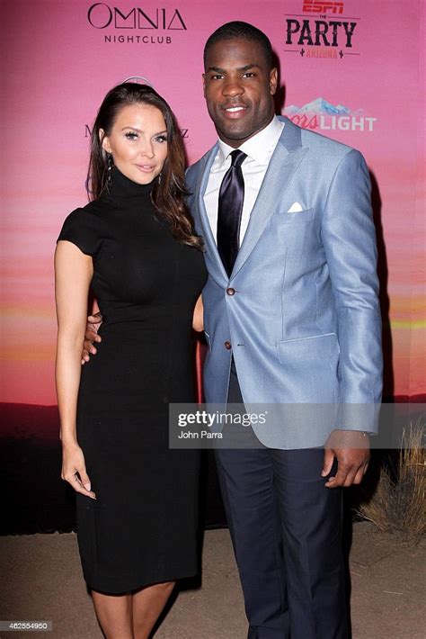 actress heidi mueller and nfl player demarco murray attend espn the news photo getty images