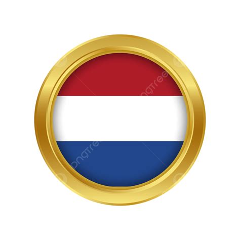 Netherlands Rounded Flag Netherlands Flag Netherlands Badge Flag