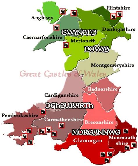 Castles In Wales Map