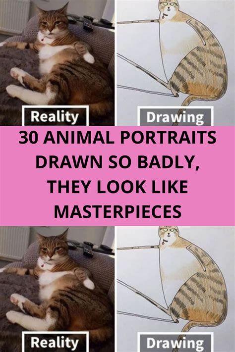 30 Animal Portraits Drawn So Badly They Look Like Masterpieces