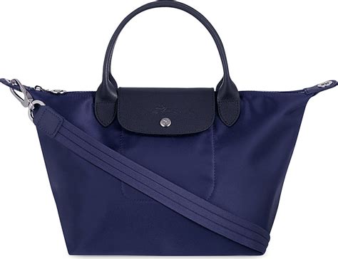 Medium le pliage neo' nylon top handle tote shoulder bag, black. Longchamp Le Pliage Neo Medium Handbag in Blue (Navy) | Lyst
