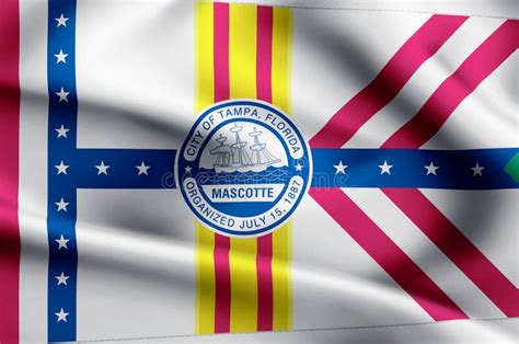 Tampa Florida Flag Illustration Stock Illustration Illustration Of