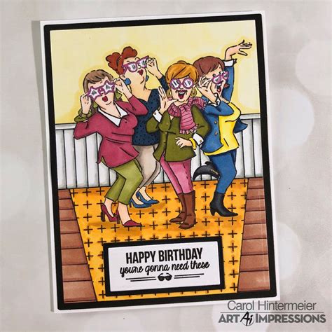 A Happy Birthday Card With Cartoon Characters On It