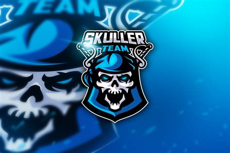 Skull Team Mascot And Esport Logo Creative Illustrator Templates