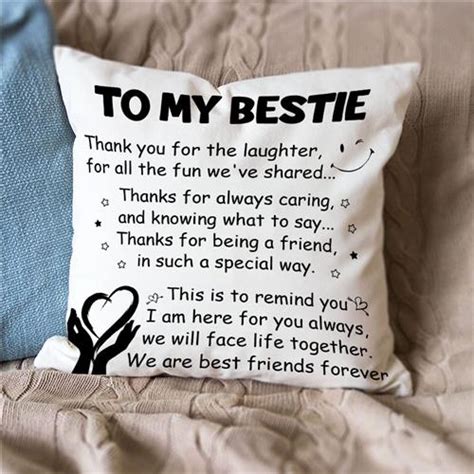 To My Bestie We Are Best Friends Forever Pillow Case Myfunnysmil