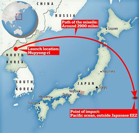Analysis North Korea Fires Ballistic Missile Over Japan Daily Mail Online