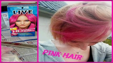 Dying My Hair Pink Live Color Demo Youtube