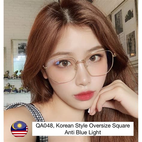 Qa048 Korean Style Oversize Square Eyewear 5035 Mdeyewear Shopee Malaysia