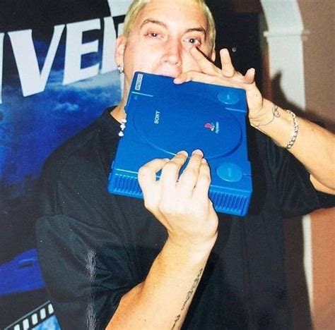 Eminem With A Now Rare Playstation 1 Model Released In 1995 Rgaming