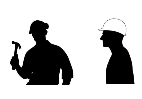 Construction Worker Silhouette Clipart Panda Free