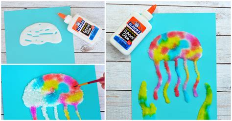 Jellyfish Salt Painting Activity For Kids Preschool Art Activities