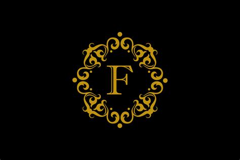 F Letter Gold Emblem Graphic By Nooryshopper · Creative Fabrica