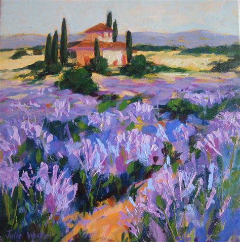 How to paint a field of flowers in acrylic? Image result for lavender field tile mural | Flower prints ...