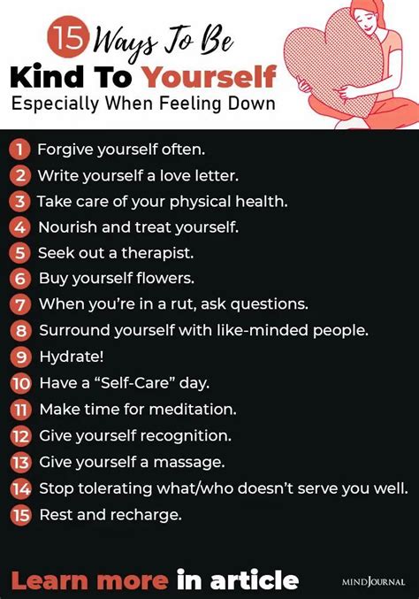 15 Ways To Be Kind To Yourself Be Kind To Yourself Feeling Down