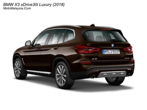 Use our free online car valuation tool to find out exactly how much your car is worth today. BMW X3 xDrive30i Luxury (2018) Price in Malaysia From RM313,800 - MotoMalaysia