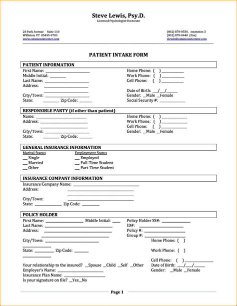 student intake form template sampletemplatess