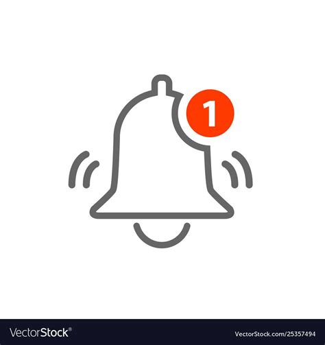 Notification Vector Icon Of Bell Alarm Alert Message Ring Icon Sign