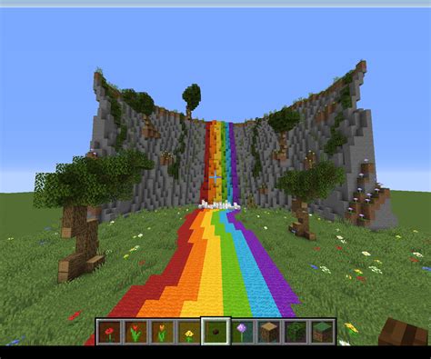 Minecraft Rainbow Waterfall : 4 Steps - Instructables