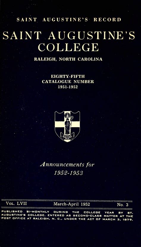 Saint Augustine's Record [1952-1956]
