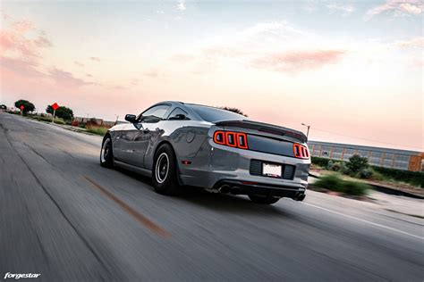 Gray Supercharged Ford Mustang S197 Forgestar D5 Forgestar