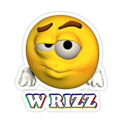 W Rizz Cursed Emoji Sticker For Sale By Snazzyseagull In 2023 Funny