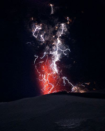 Eyjafjallajokull Volcano Eruption Caused Volcanic Eruption Lightening
