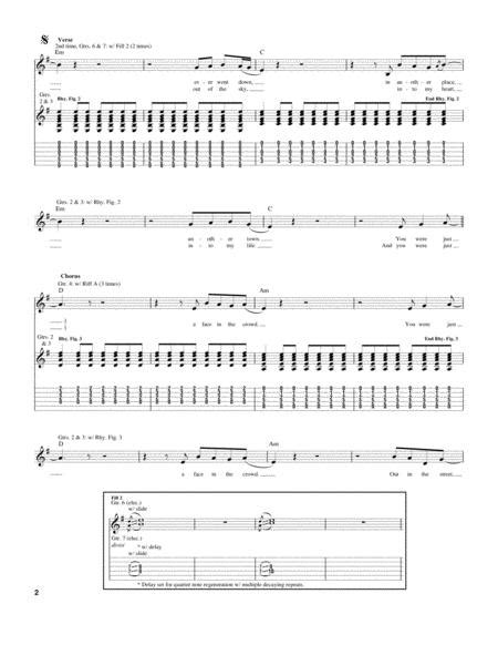 A Face In The Crowd By Tom Petty Jeff Lynne Digital Sheet Music For